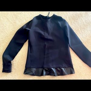 Ivivva Girls Black Ruffle Top - Size 14 - Like New